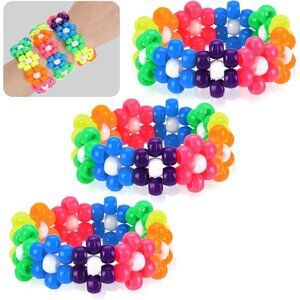 Neon Stretch Kandi Bracelets Set – Colorful Accessories for Music Festivals